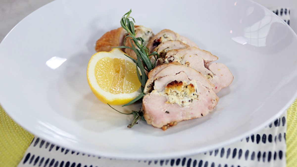 Turkey Roulade With Goat Cheese And Tarragon