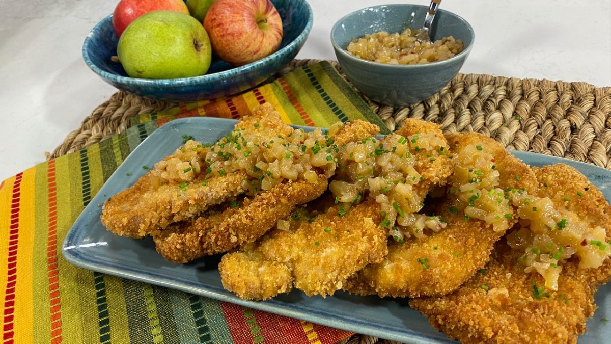 crispy-pork-cutlets-with-pear-apple-chutney