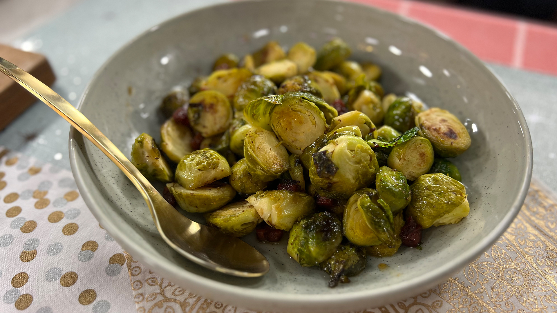 Norwegian-inspired sweet-and-sour Brussels sprouts