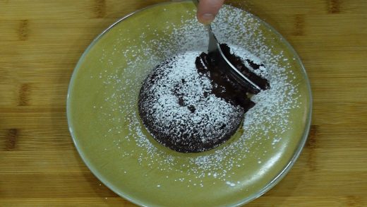 Dark chocolate and espresso lava cake