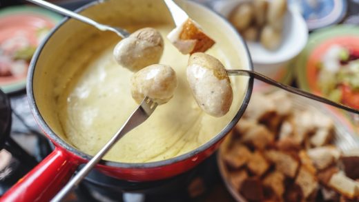 Almost classic Swiss fondue