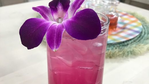 Pink blossom cocktail