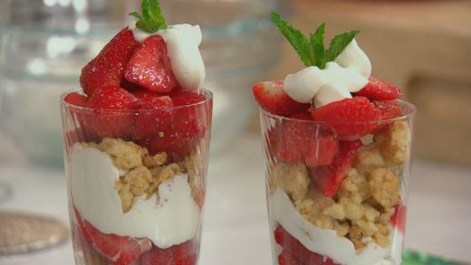 Strawberry shortcake parfaits