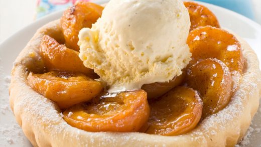 Peach hand pies with salted caramel drizzle