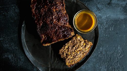 Mustard Butter-Glazed Beef Meatloaf