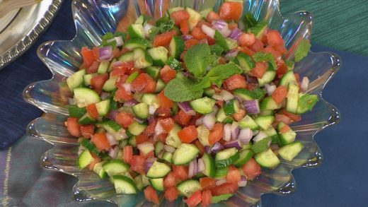 Everyday cucumber and tomato salad