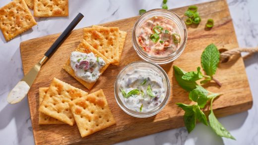 Butter Baked Saltines with “Whatever You’ve Got” Dip