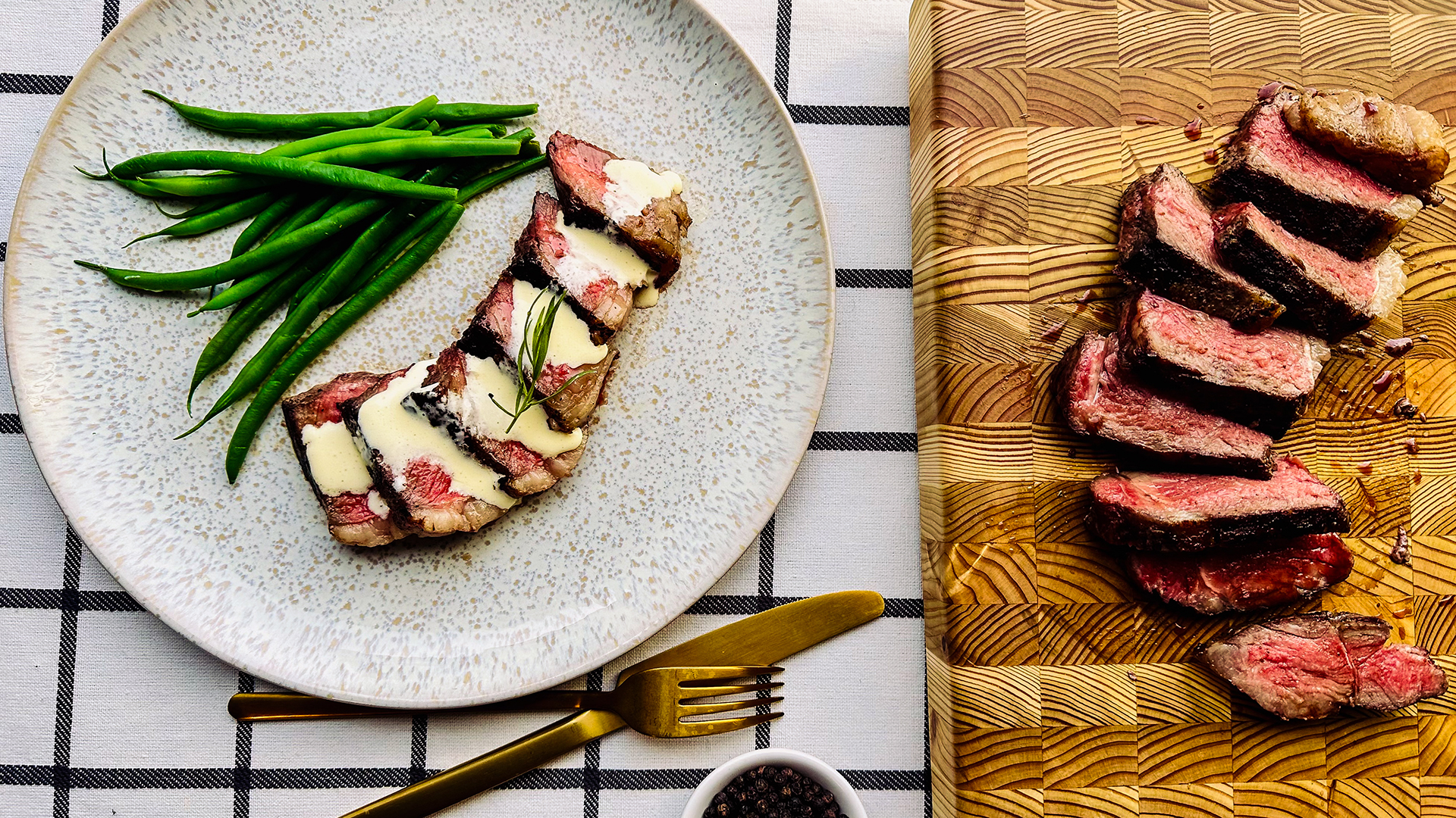 FEATURED ON TASTEMADE : Reverse Seared Steaks With Anchovy Butter Recipe —  WHISKEY & BOOCH