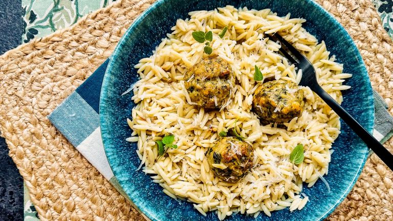 Chicken Meatballs With Orzo Cacio E Pepe   Img 