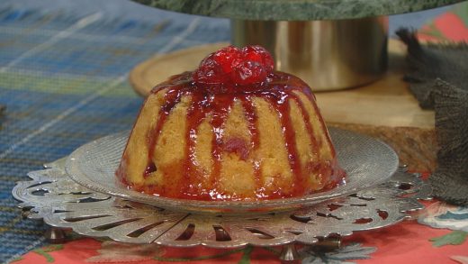 Cherry Bakewell Steamed Pudding