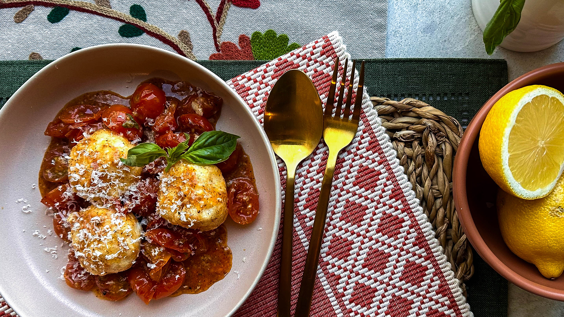 Ricotta Gnudi with Brown Butter Tomatoes