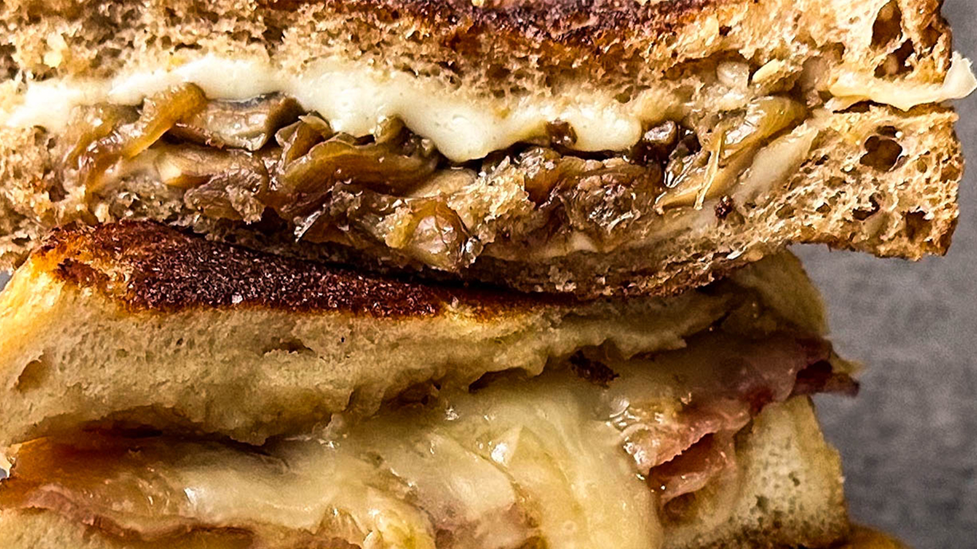 Mushroom and Swiss Grilled Cheese
