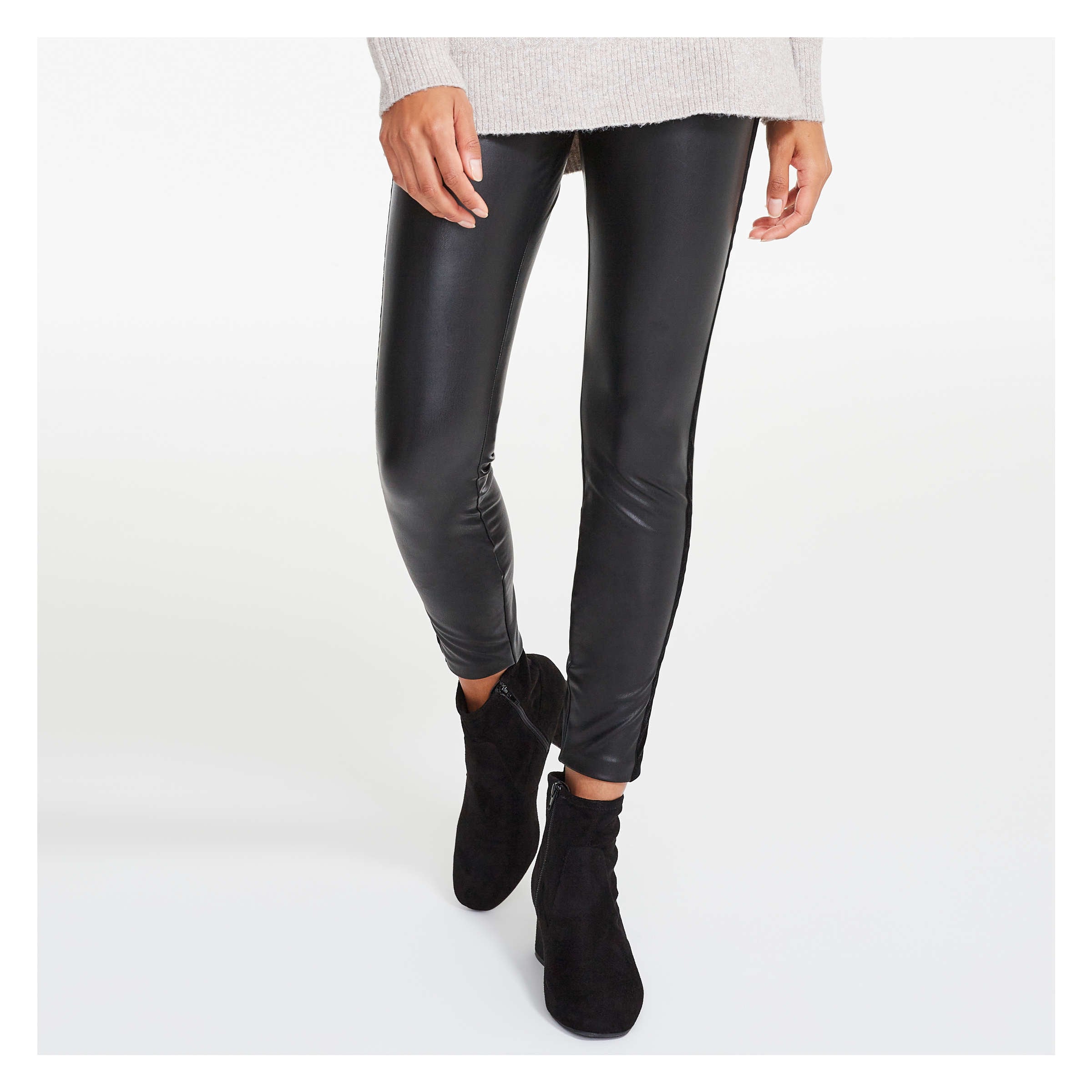Total Crush Faux Leather Leggings In Black – Southern House