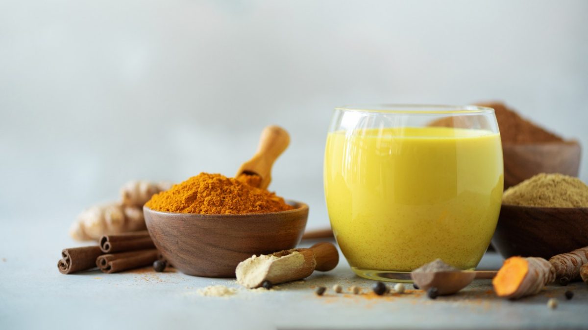 Warm spiced golden milk