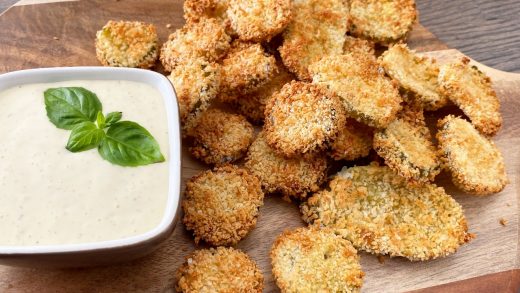 Oven-fried pickles