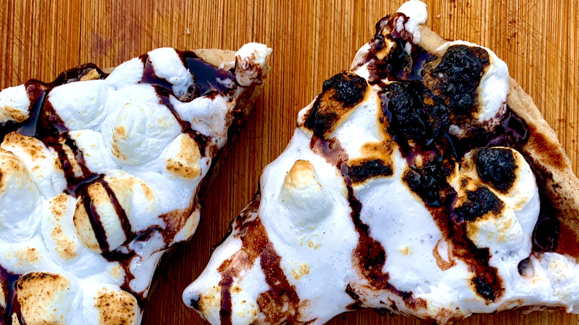 Peanut butter s'mores pizza