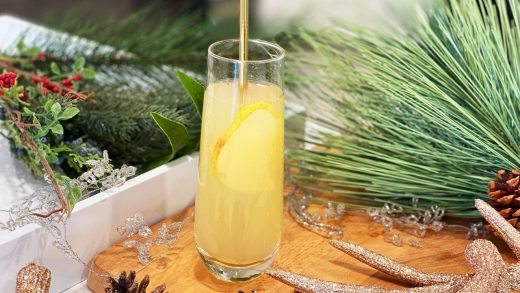 Pear prosecco punch