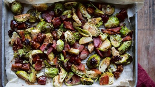 Brussels sprouts with pancetta and dates