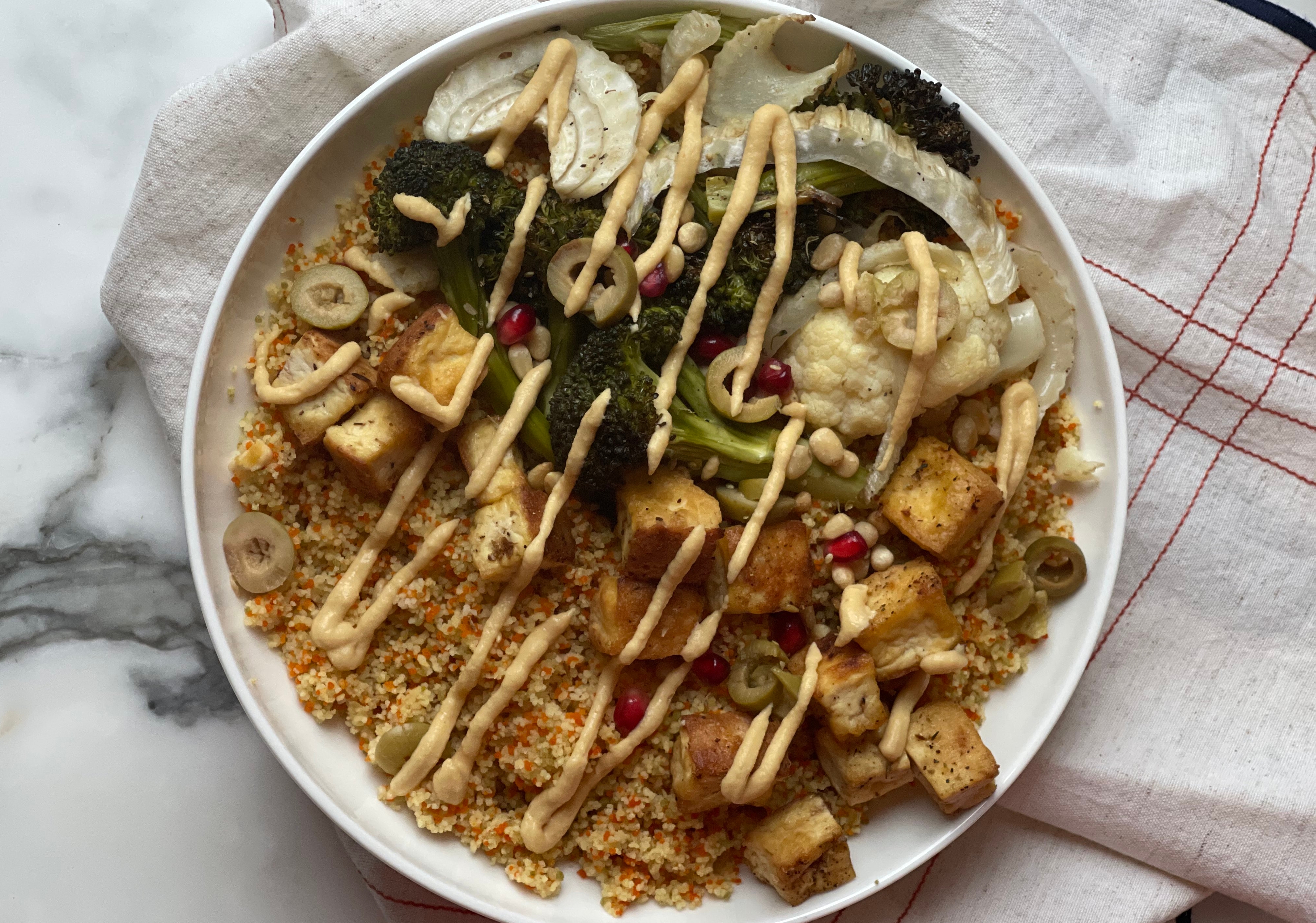 Vegan Middle Eastern bowl