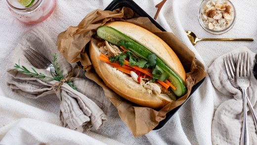 Vietnamese bahn mi sandwiches