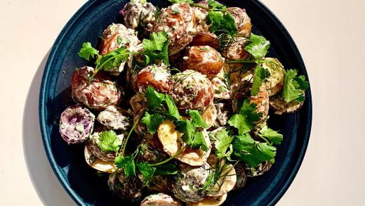Herb and citrus grilled potato salad