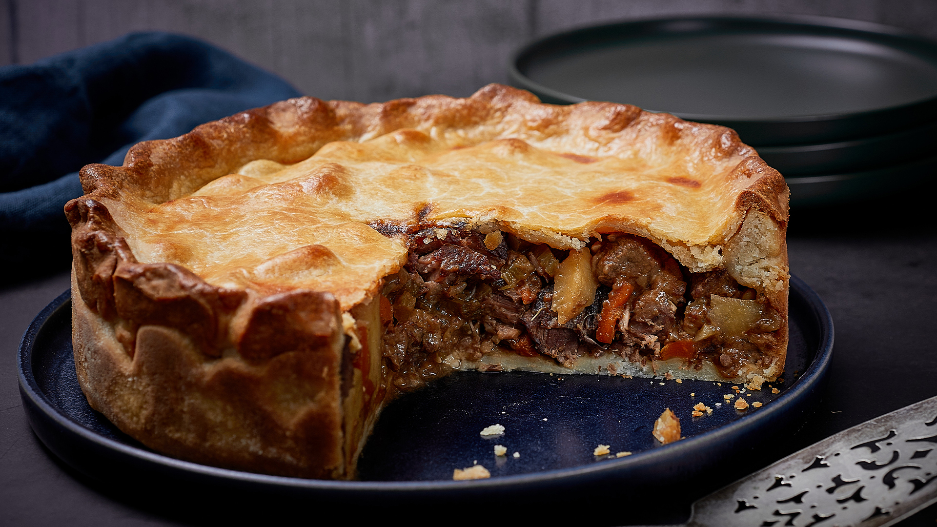 Steak and stout pie