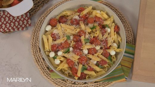 Bocconcini and cherry tomato pasta