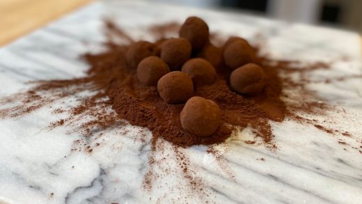 Dark chocolate truffles