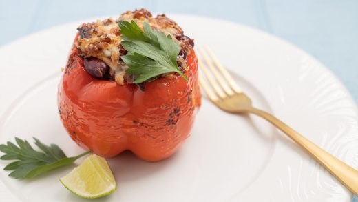 Red rice stuffed peppers