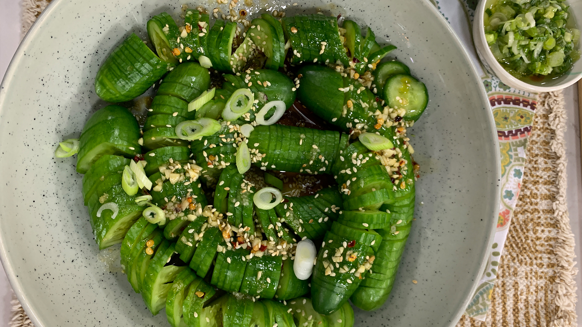 Chinese spicy cucumber salad