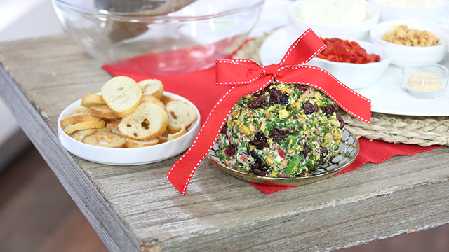 V's holiday spicy cheese ball