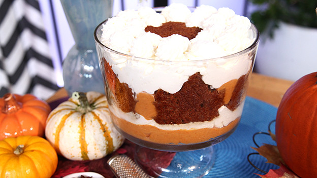 Pumpkin gingerbread trifle