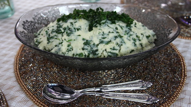 Kale and goat cheese mashed potatoes