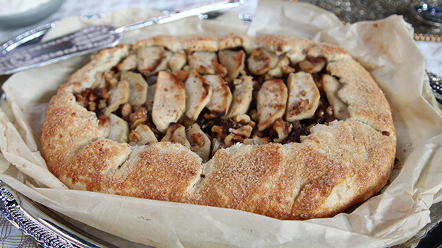 Rustic date and apple pastry