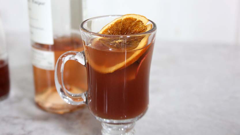 Mulled rose cocktail