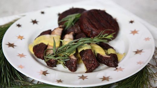 Portobello steaks with Béarnaise sauce