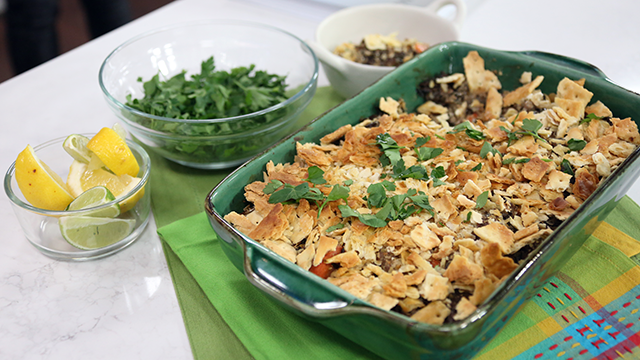 Molly's wild rice hotdish with ras el hanout and dates
