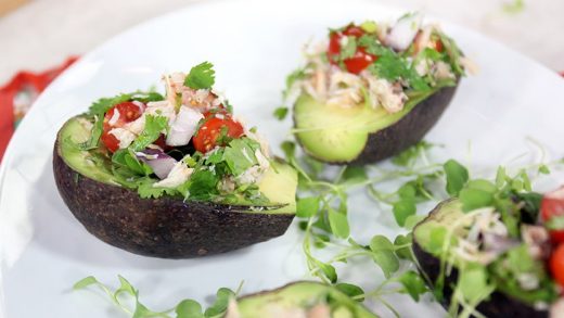 The easiest avocado and crab salad