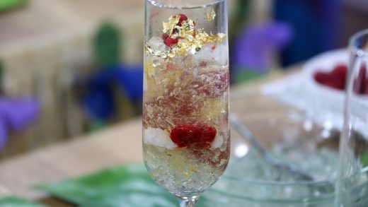 Prosecco lychee jelly