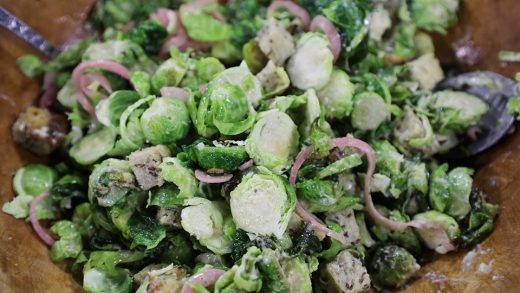 Brussels sprout caesar salad