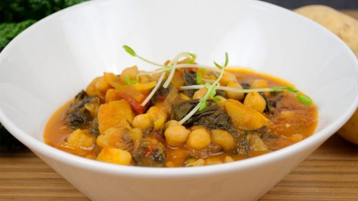 Swiss chard and chickpea stew