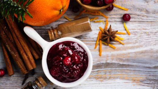 Spiced cranberry ginger sauce