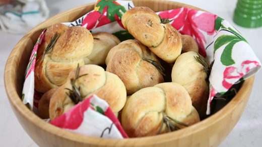 Rosemary Parmesan bread knots
