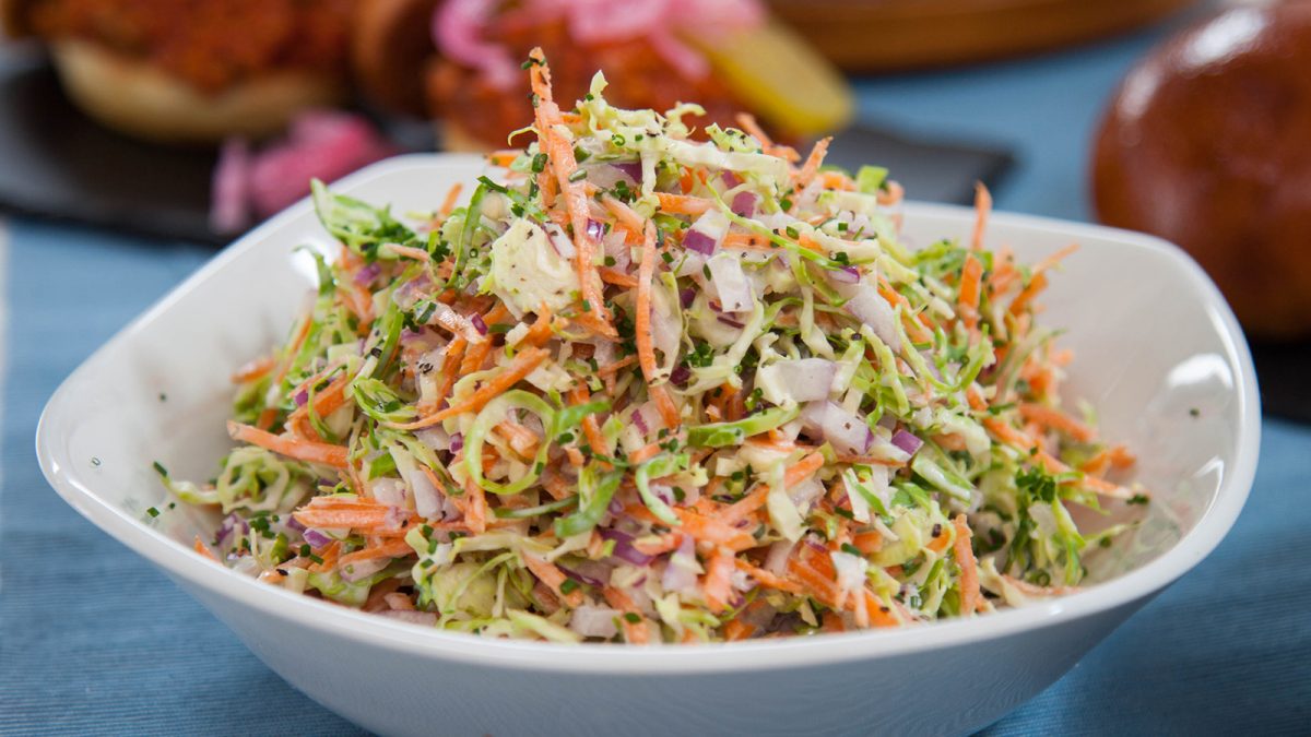 Brussels sprout slaw with ranch dressing