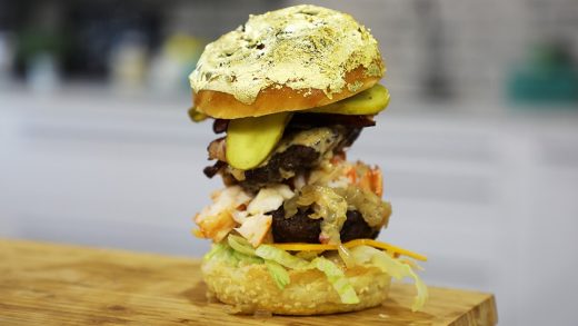 A gold star surf and turf burger