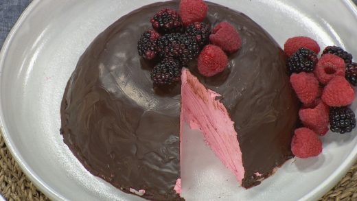 Raspberry mousse dome