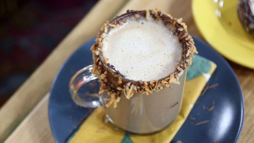 Chocolate coconut latte
