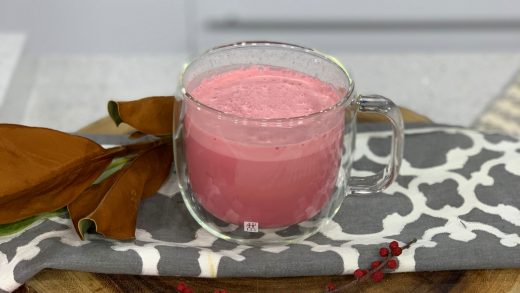 Cozy pink drink