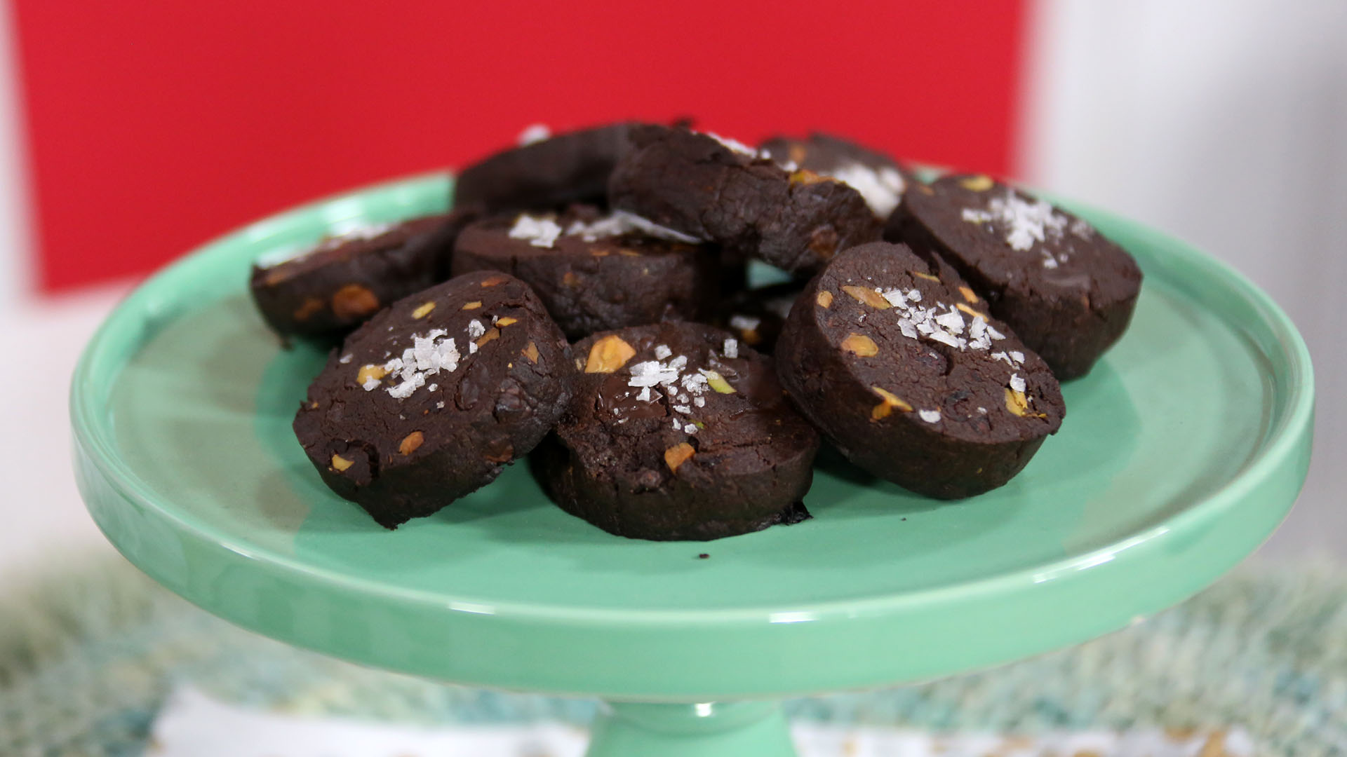 Festive slice and bake chocolate cookies