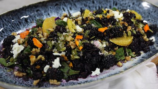 Wild rice and blueberry salad